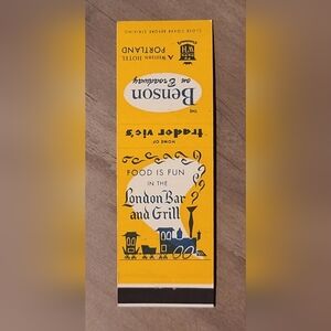 Food Is Fun In The London Bar And Grill The Breson On Broadway Matchbook Cover